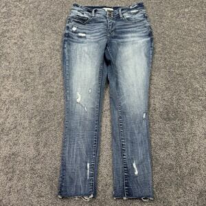 BKE Jeans Womens 28x27 Blue Gabby Curvy High Rise Ankle Skinny Medium Wash Denim